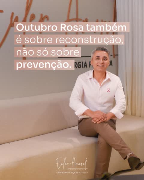 Post do Outubro Rosa sobre reconstrução mamária